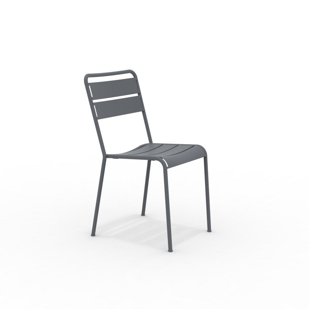 Set di sedie da giardino in metallo verniciato "Twist" moderne ed impilabili cm 45x57 86h