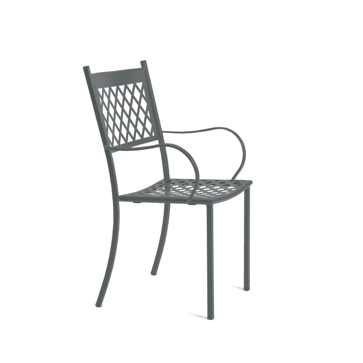 Set di sedie in metallo verniciato "Summertime" da giardino impilabili cm 53x57 95h