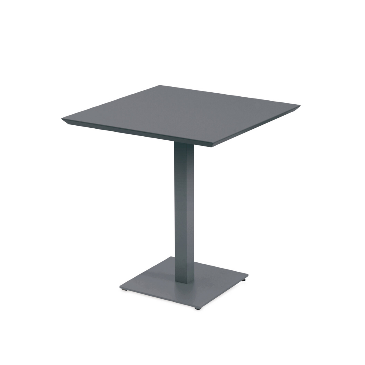 Tavolo quadrato in metallo zincato "Mogan" per giardino h 75 cm