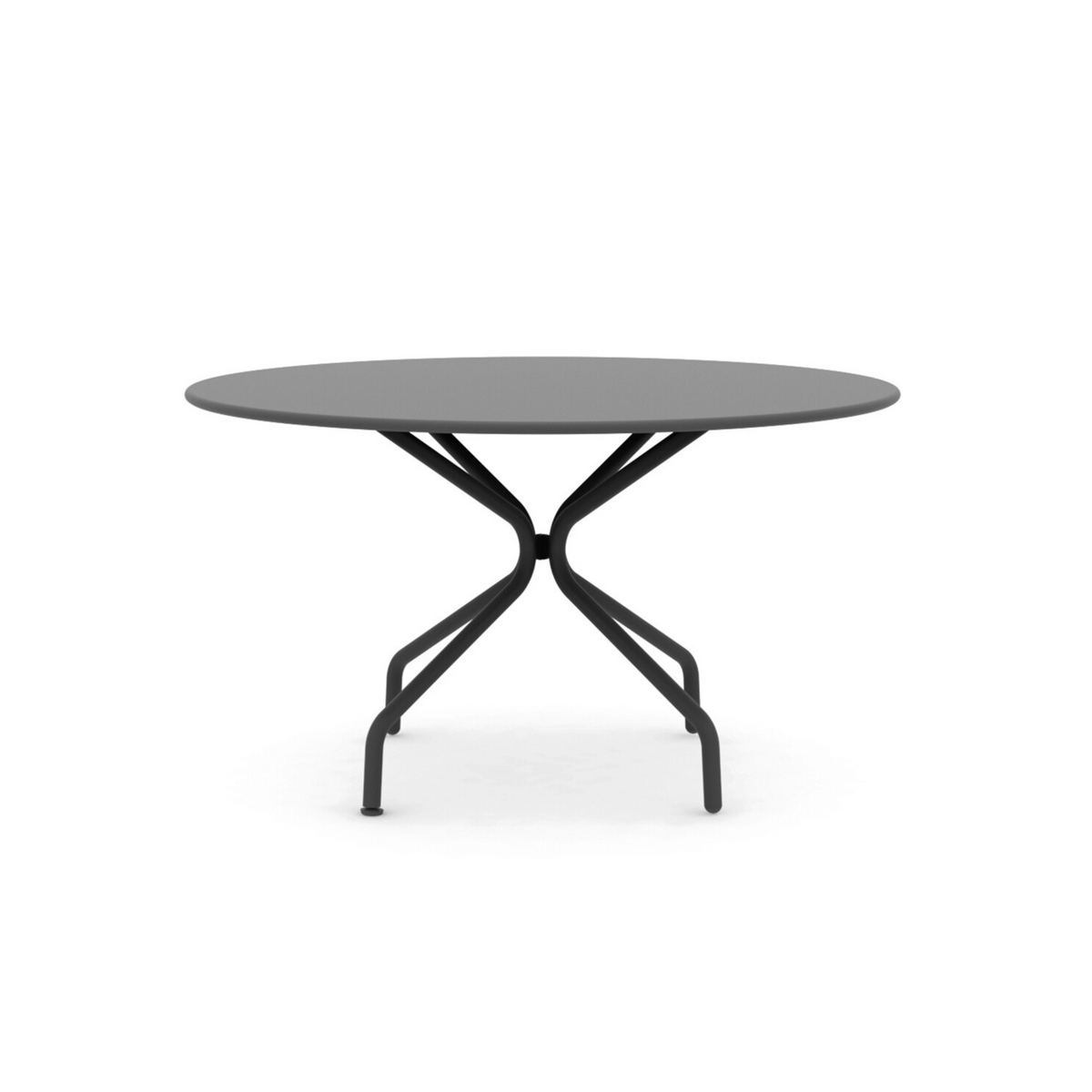 Tavolo tondo in metallo verniciato "Springtime" da giardino moderno cm 130x130 75h