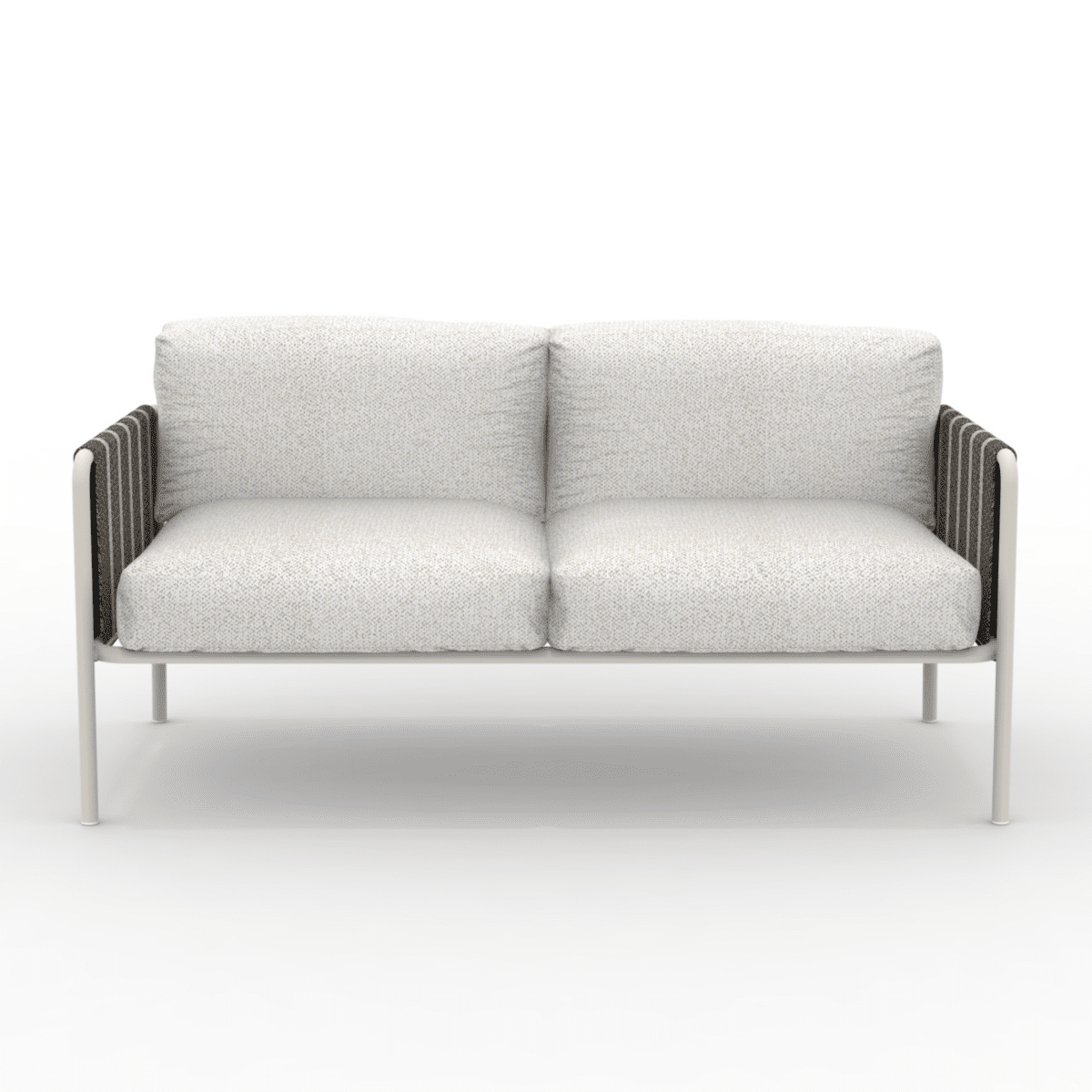 Divano in metallo "Hamptons" imbottito con cuscini cm 80x84h - MondoViro