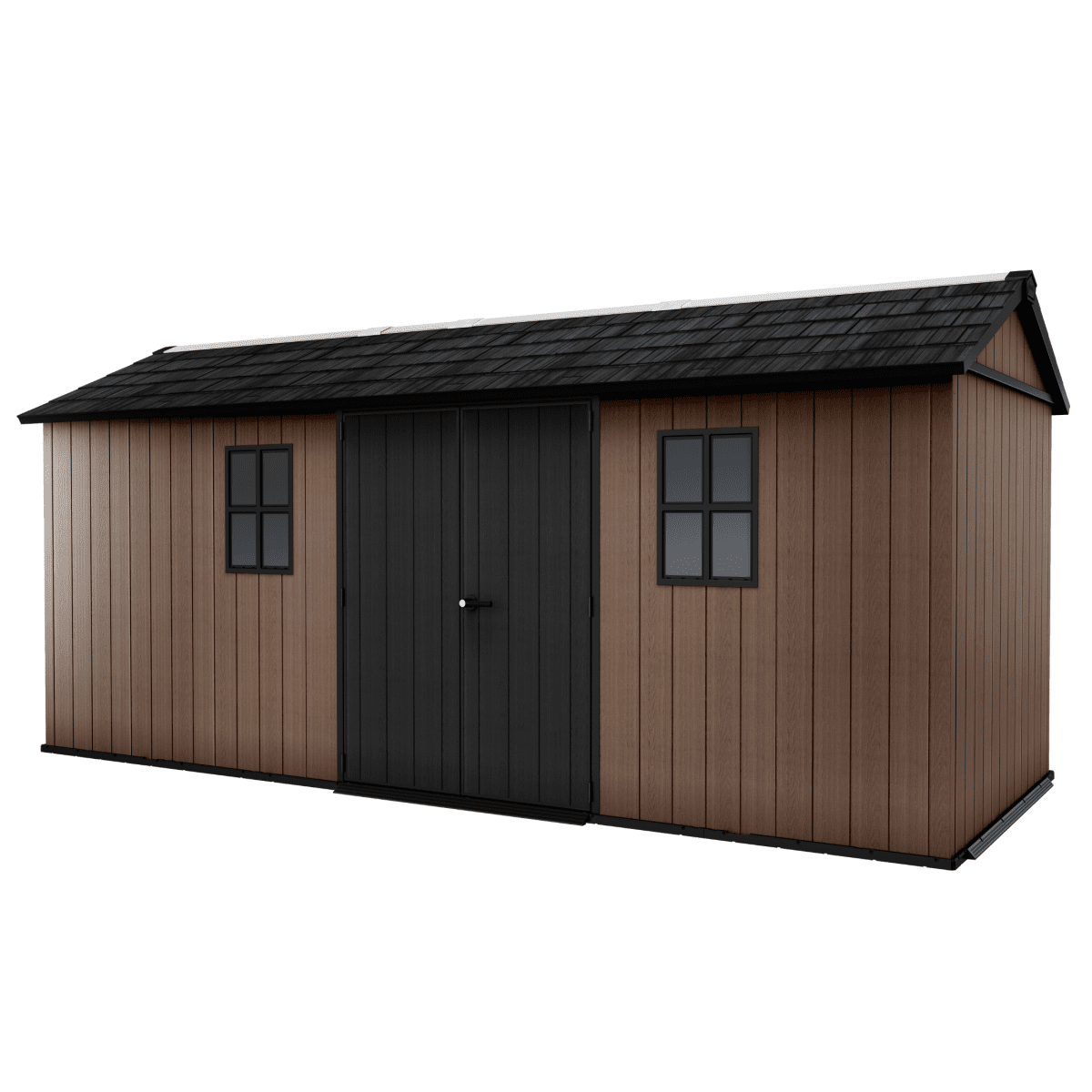 Casetta da giardino "Nido Plus 7517/1775" evotech marrone con doppia opzione di montaggio - MondoViro