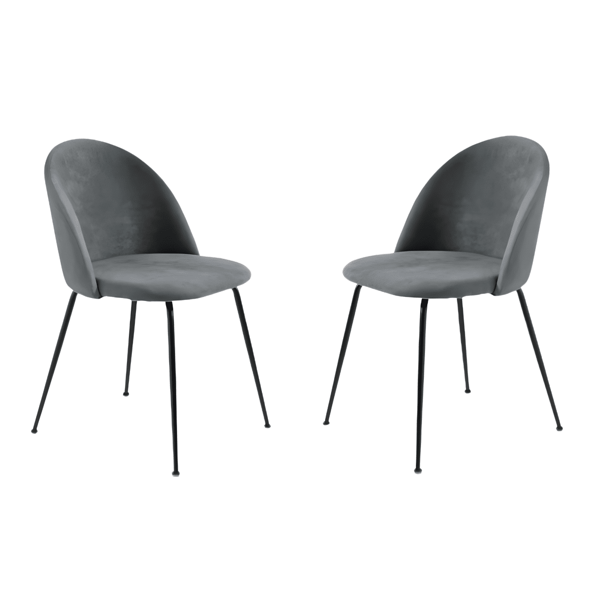 Set sedie da pranzo in tessuto moderne "Prince" con imbottitura cm 50x52 81h - MondoViro
