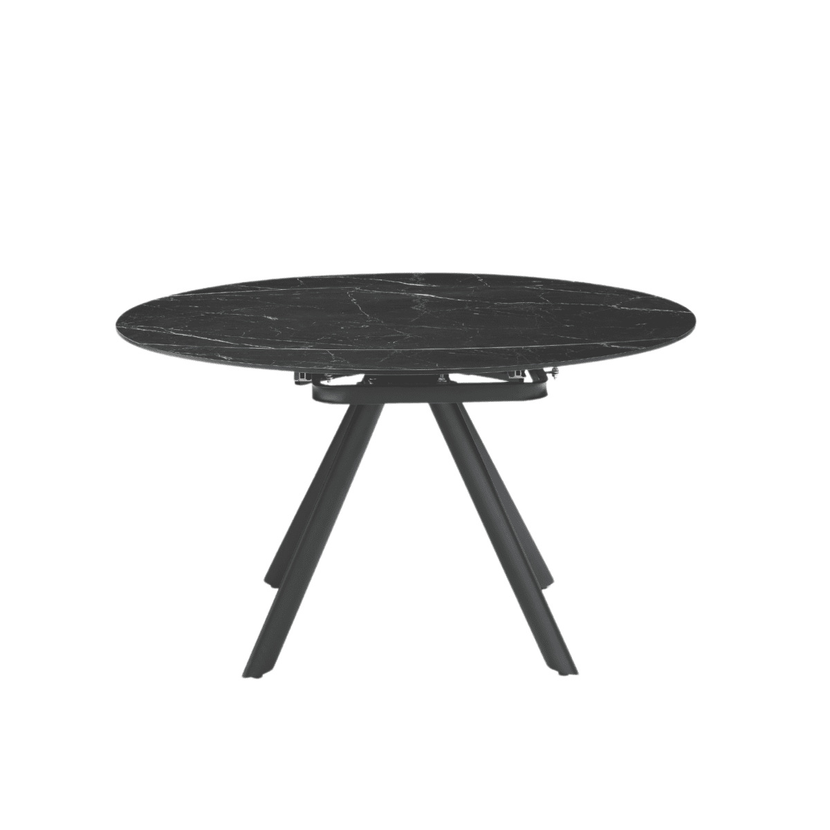 Tavolo allungabile "Lena" effetto marmo con piano girevole cm 135x87 78h - MondoViro