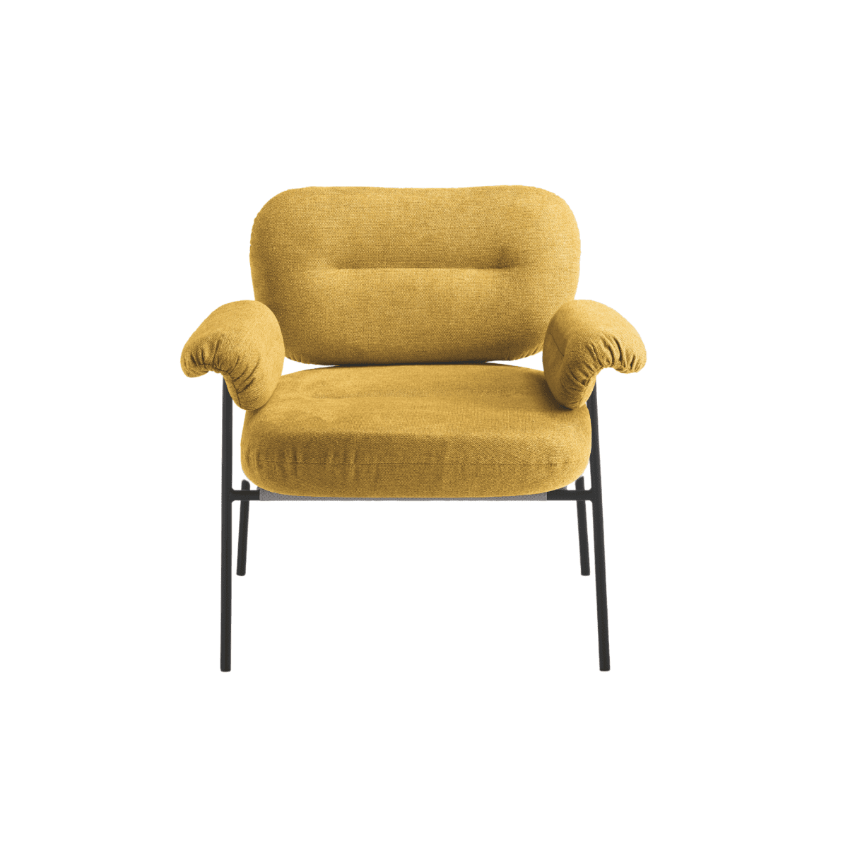 Poltrona in tessuto moderna "Lumisera" con struttura in metallo cm 80x79 75h - MondoViro