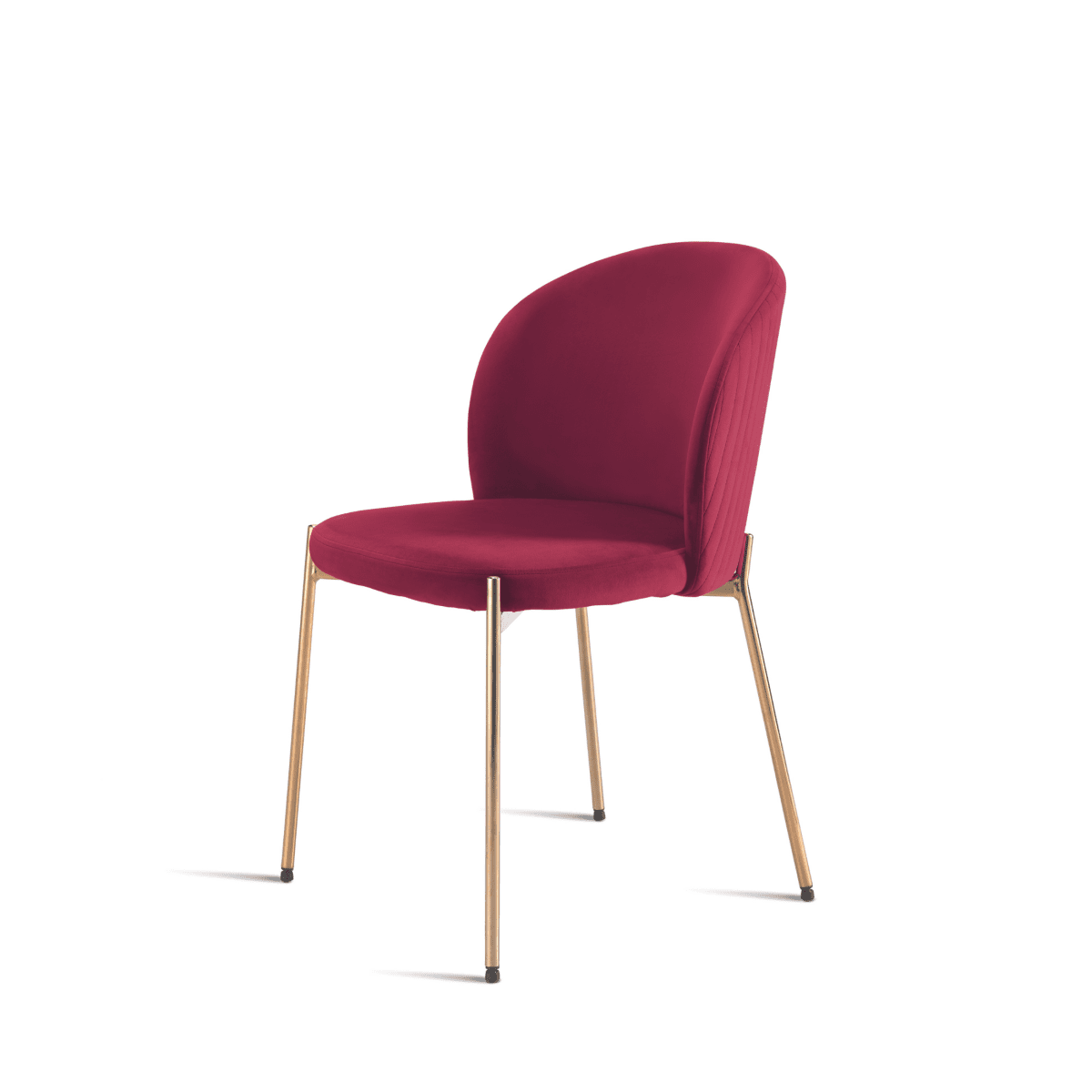 Set di sedie moderne in velluto "Jenny" con struttura in metallo dorato cm 55x45 80h - MondoViro