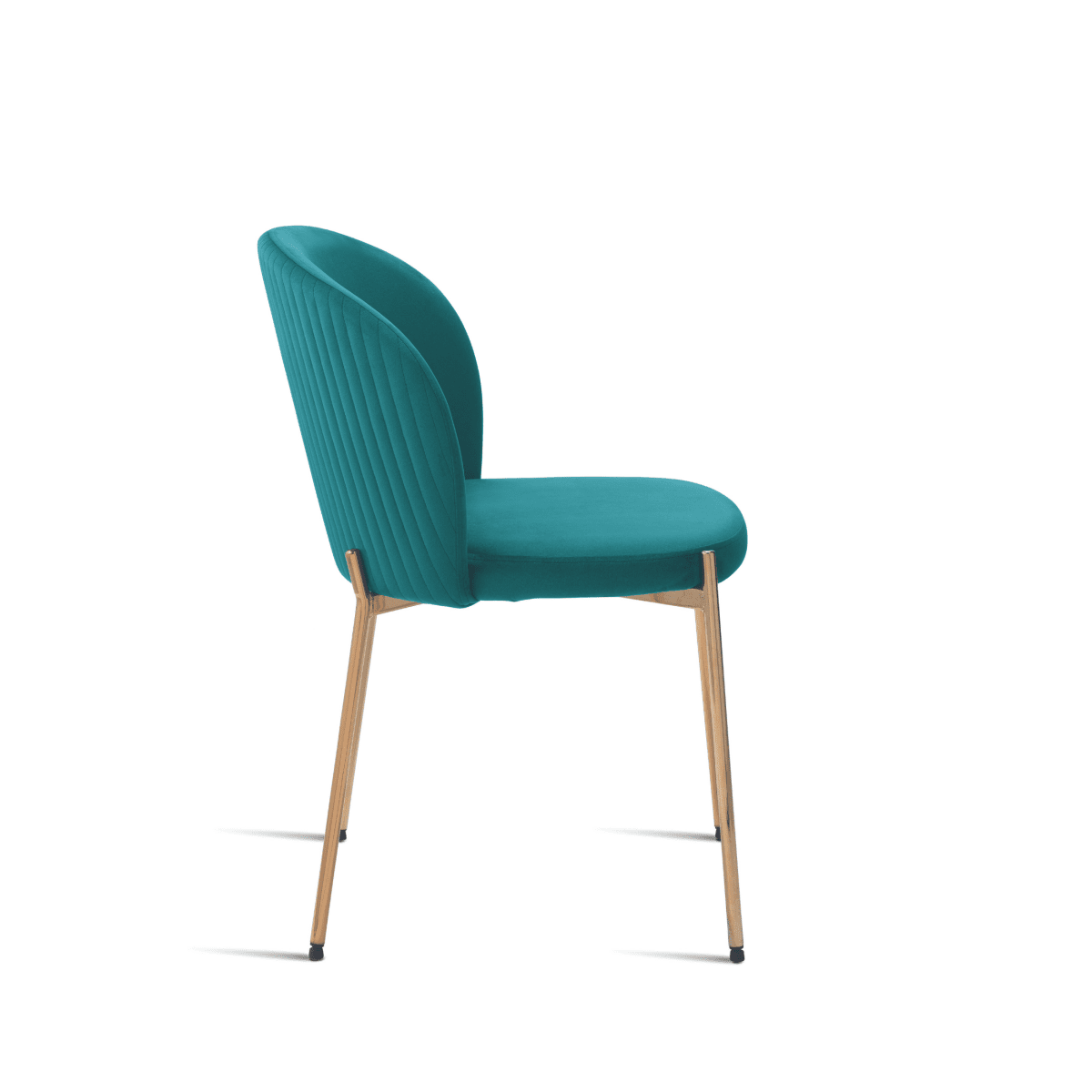 Set di sedie moderne in velluto "Jenny" con struttura in metallo dorato cm 55x45 80h - MondoViro