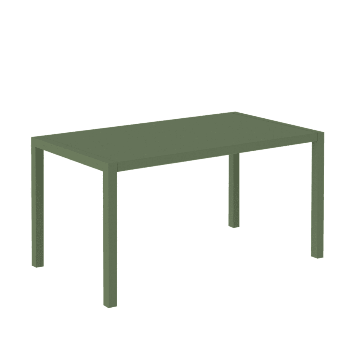 Tavolo moderno fisso rettangolare in metallo "Quatris" giardino impilabile h 75 cm - MondoViro