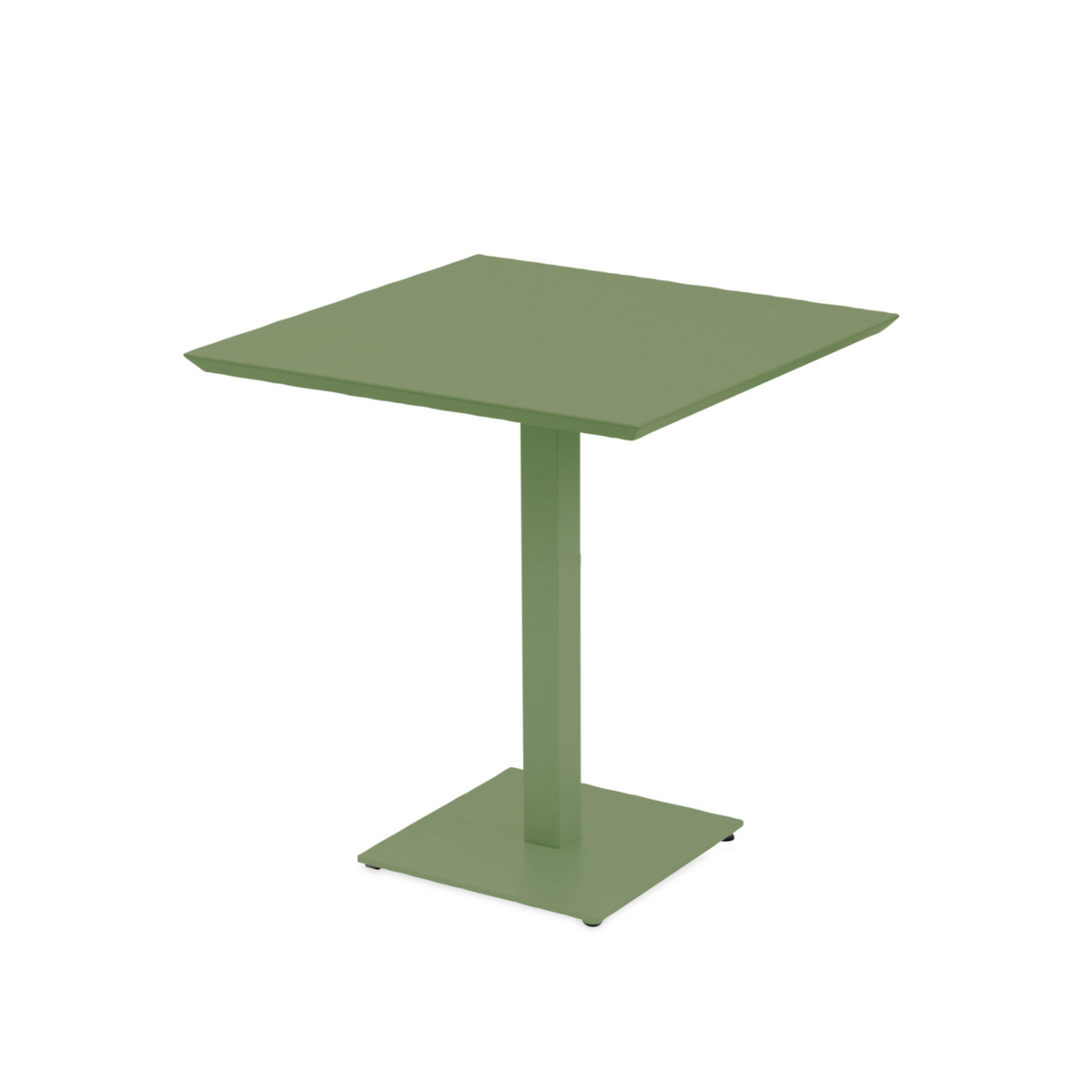 Tavolo quadrato in metallo zincato "Mogan" per giardino h 75 cm