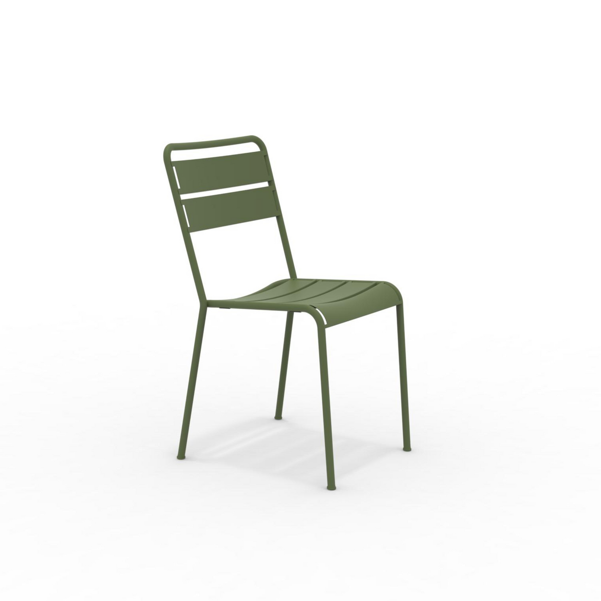 Set di sedie da giardino in metallo verniciato "Twist" moderne ed impilabili cm 45x57 86h