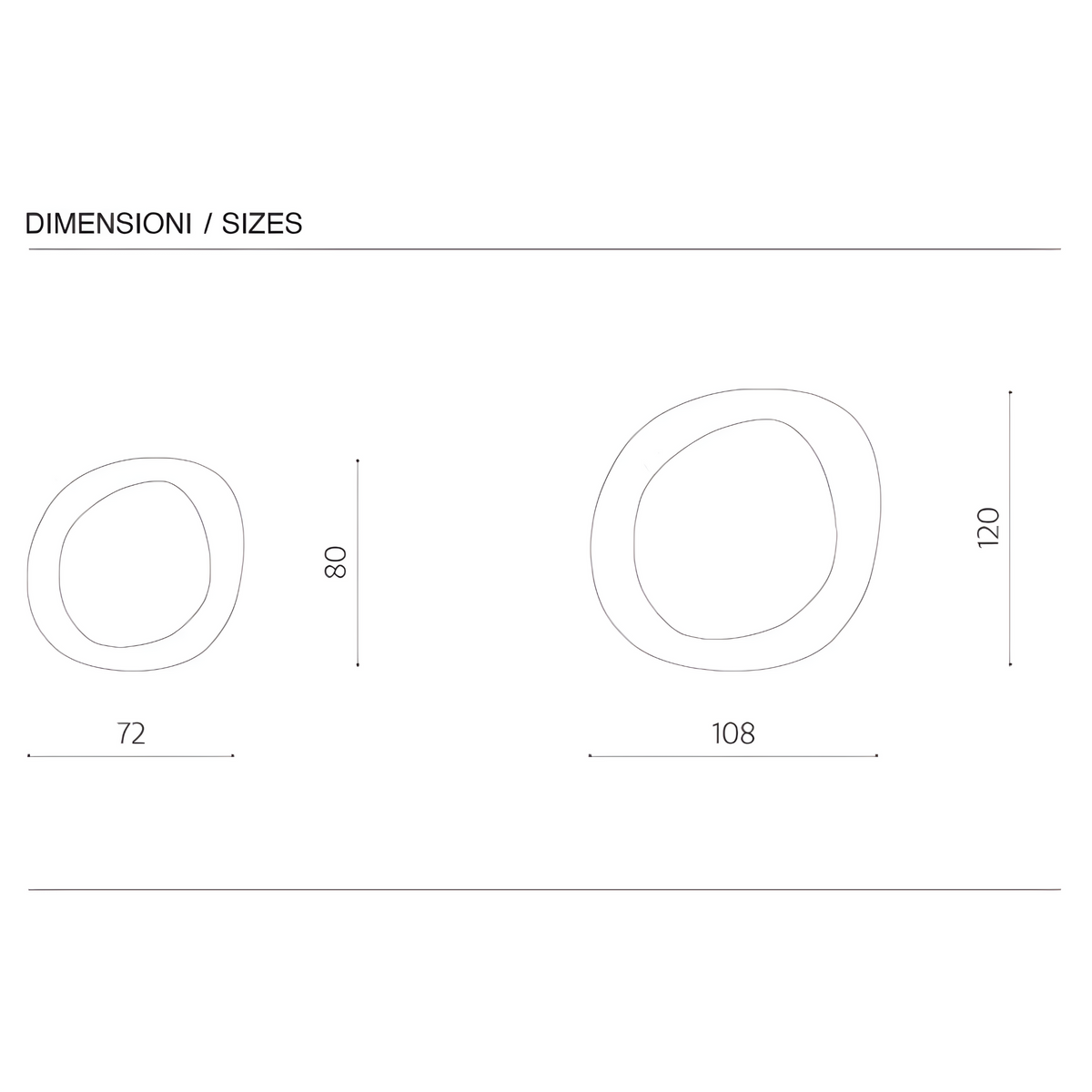 Specchio moderno da parete "Carry" con cornice curva da soggiorno
