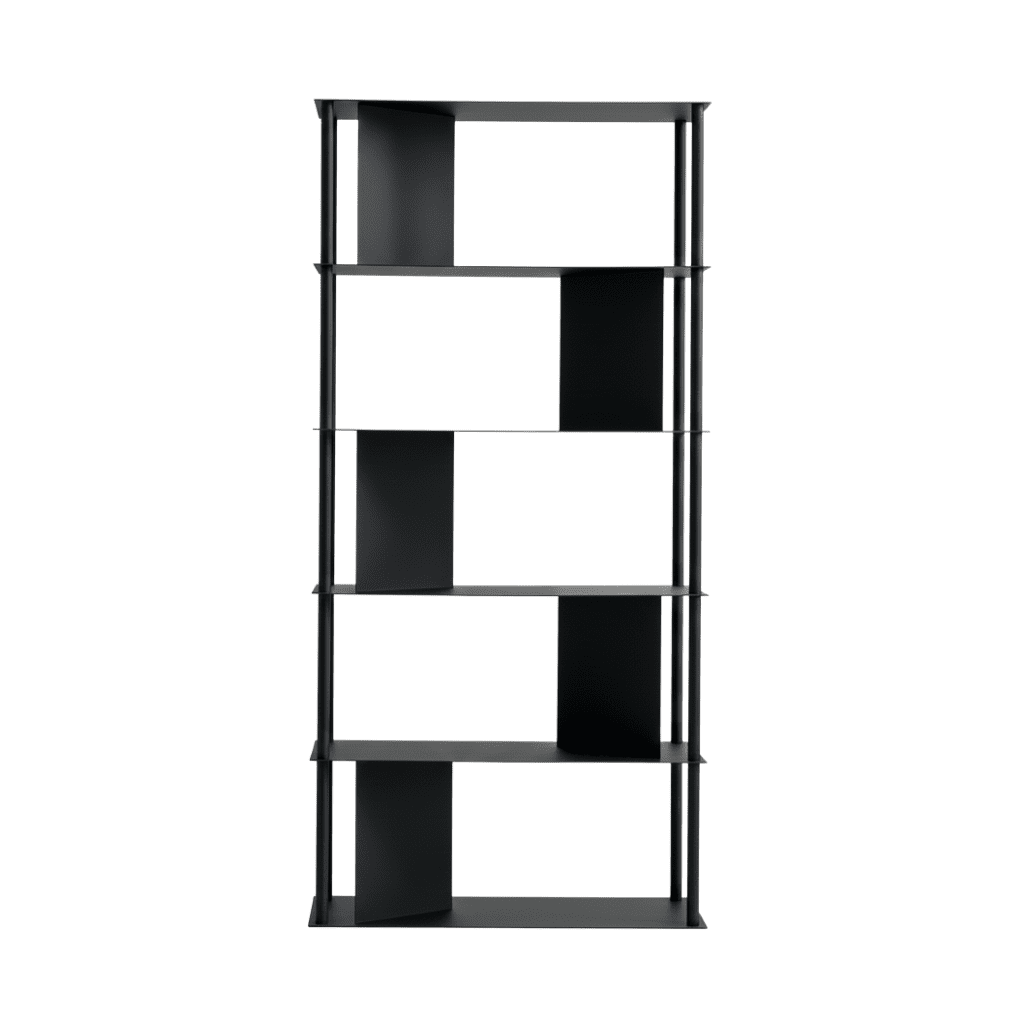 Libreria verticale “Molin” in metallo verniciato cm 90x40 190h - MondoViro