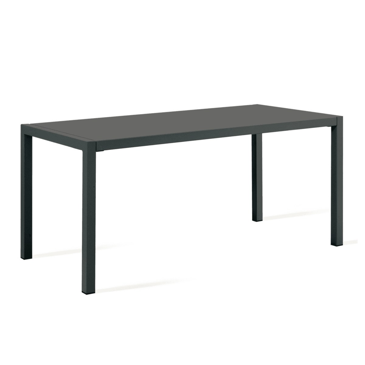 Tavolo moderno fisso rettangolare in metallo "Quatris" giardino impilabile h 75 cm - MondoViro