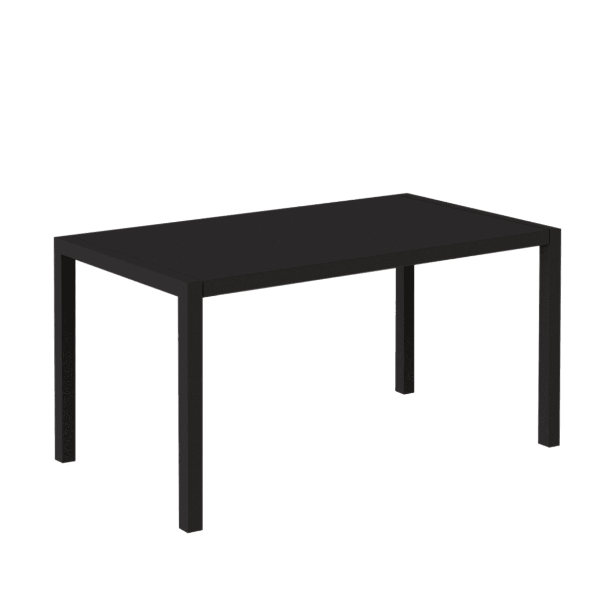 Tavolo moderno fisso rettangolare in metallo "Quatris" giardino impilabile h 75 cm - MondoViro