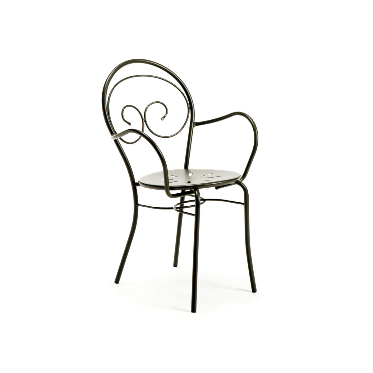 Set di sedie in metallo verniciato "Mimmo" impilabili da giardino cm 51x52 89h