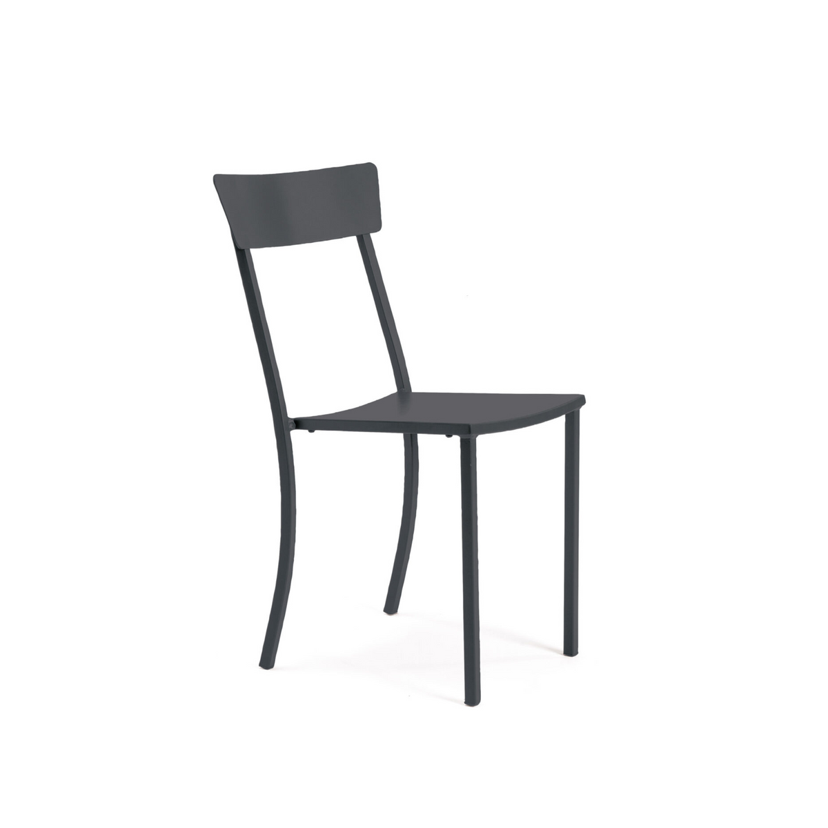 Set di sedie moderne in metallo verniciato "Mogan" da giardino impilabili cm 47x52 85h