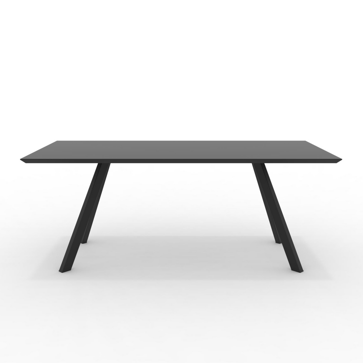Tavolo allungabile in metallo verniciato "Daisy9" da giardino moderno cm 220/320x100 75h