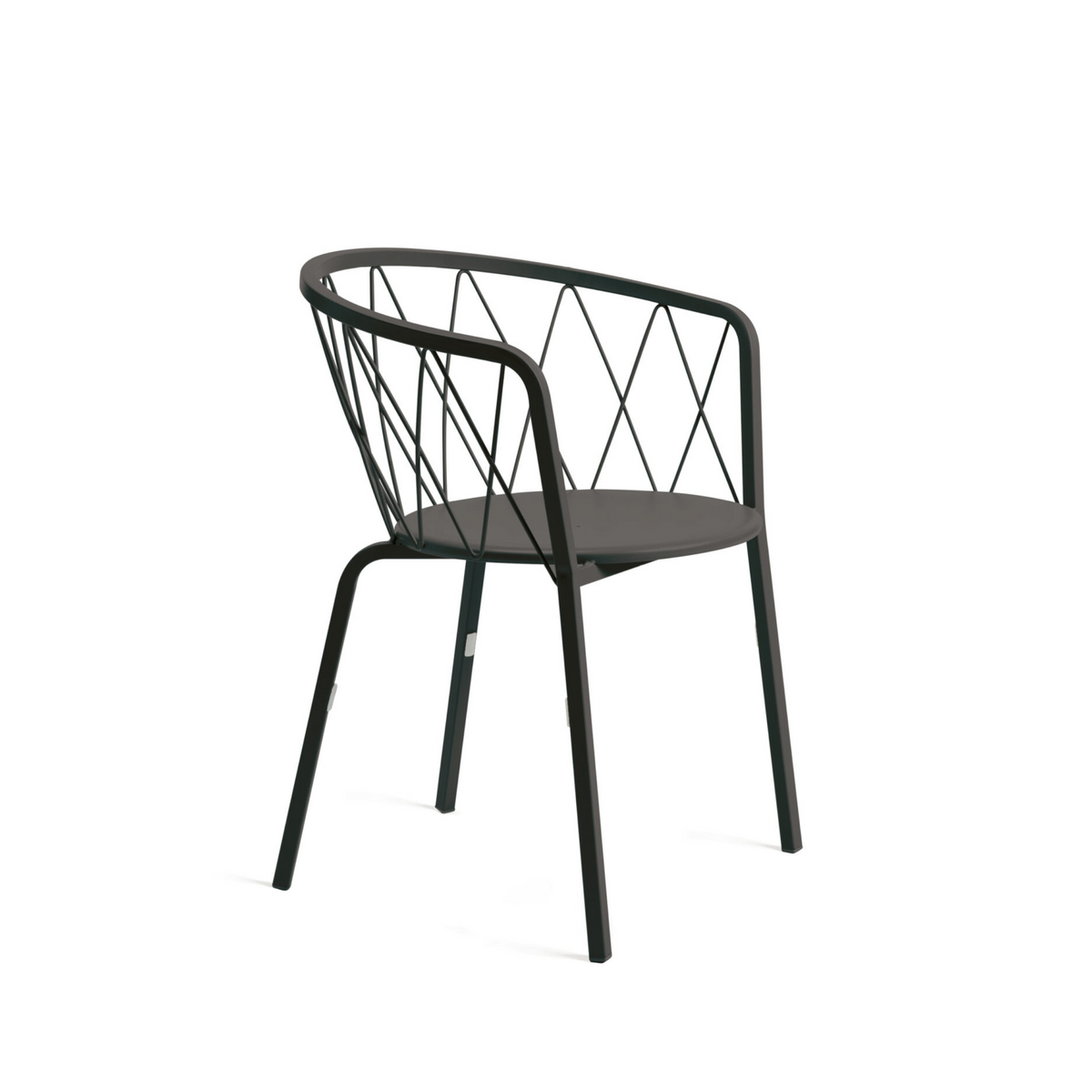 Sedia da giardino in metallo verniciato impilabili "Daisy" cm 57x55 75h