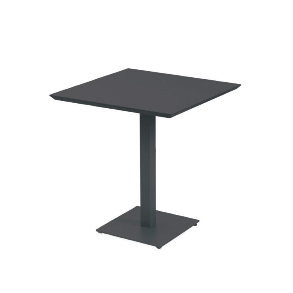 Tavolo quadrato in metallo zincato "Mogan" per giardino h 75 cm