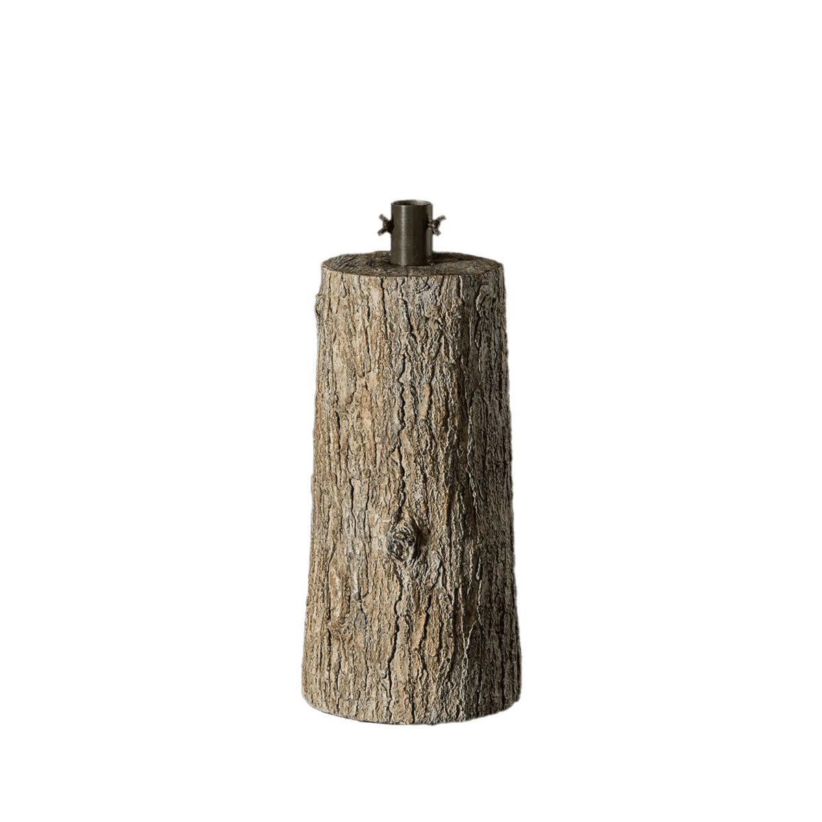 Base effetto tronco "Frosty" per albero di Natale con supporto in metallo - MondoViro