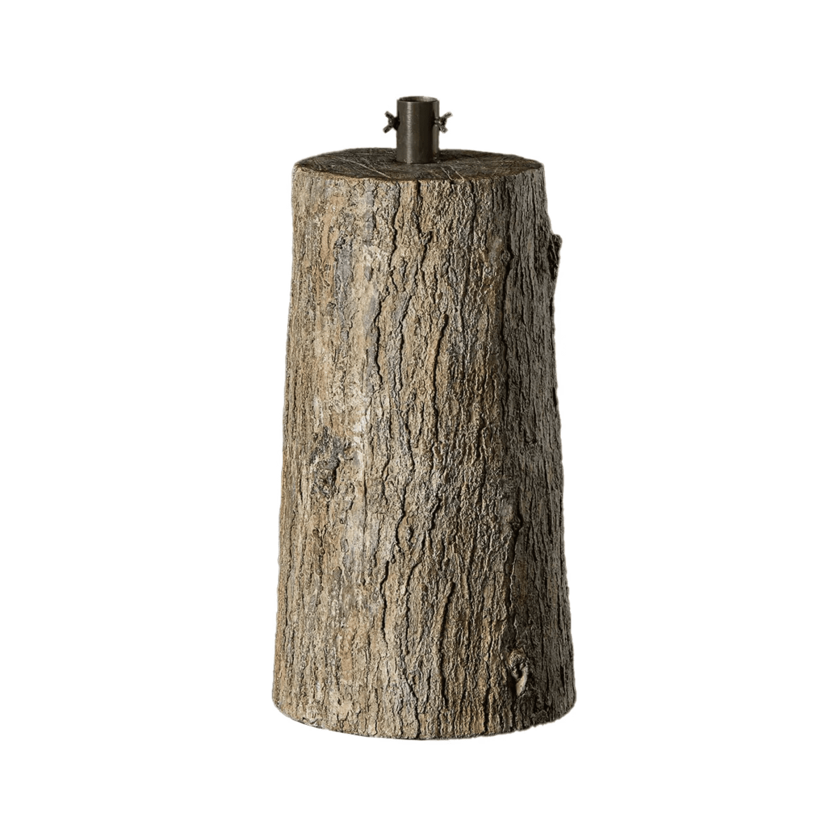 Base effetto tronco "Frosty" per albero di Natale con supporto in metallo - MondoViro