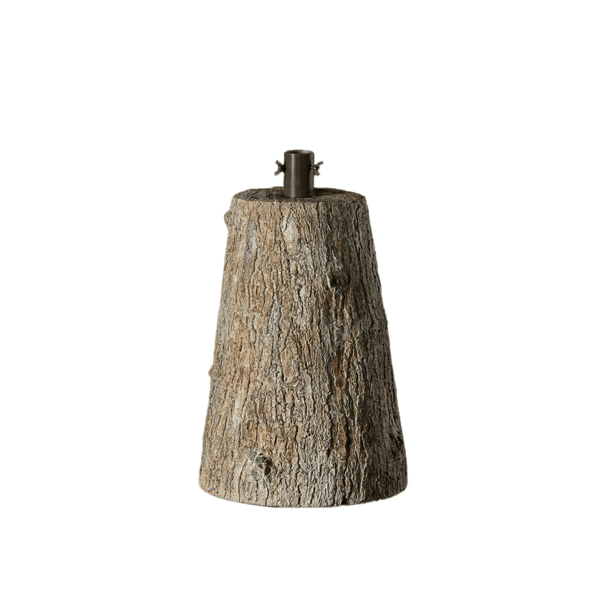 Base effetto tronco "Frosty" per albero di Natale con supporto in metallo - MondoViro