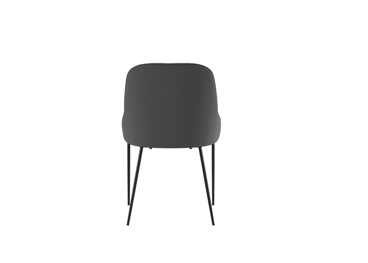 Set di 4 sedie imbottite in tessuto "Cover" con struttura in metallo verniciato