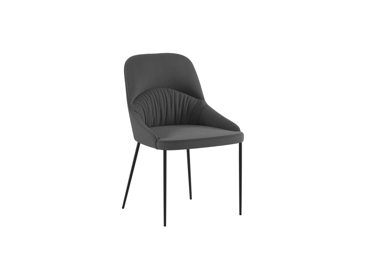 Set di 4 sedie imbottite in tessuto "Cover" con struttura in metallo verniciato
