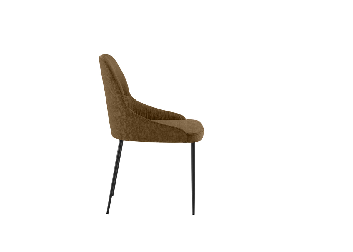 Set di 4 sedie imbottite in tessuto "Cover" con struttura in metallo verniciato