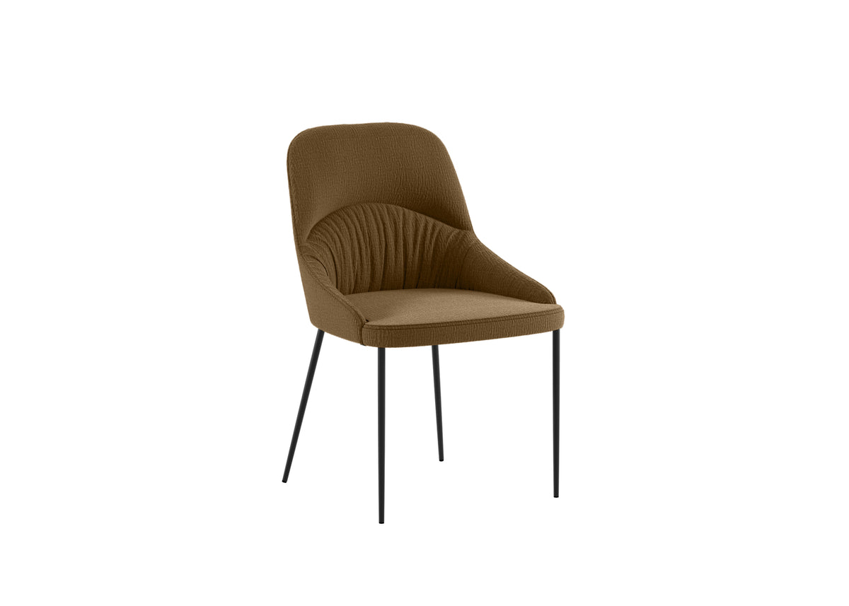 Set di 4 sedie imbottite in tessuto "Cover" con struttura in metallo verniciato