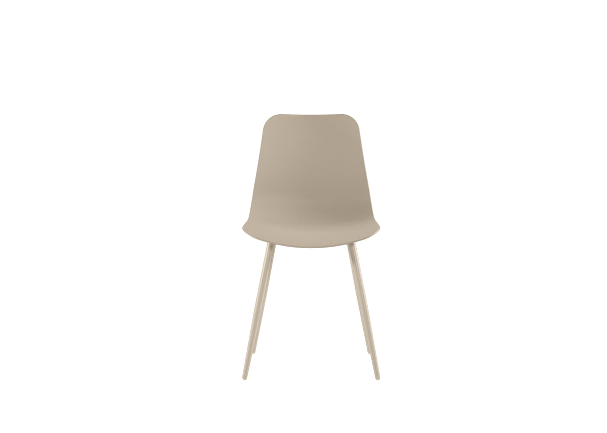 Set di 4 sedie in polipropilene "Asus" con struttura in metallo verniciato cm50x58 85h