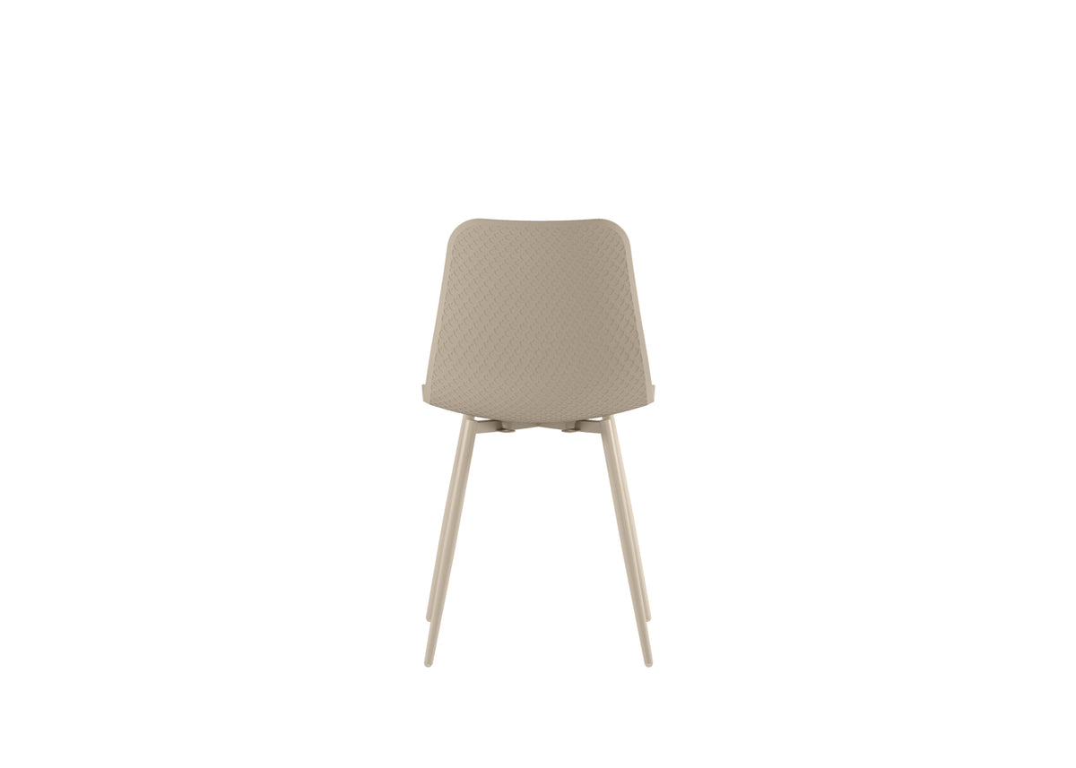 Set di 4 sedie in polipropilene "Asus" con struttura in metallo verniciato cm50x58 85h