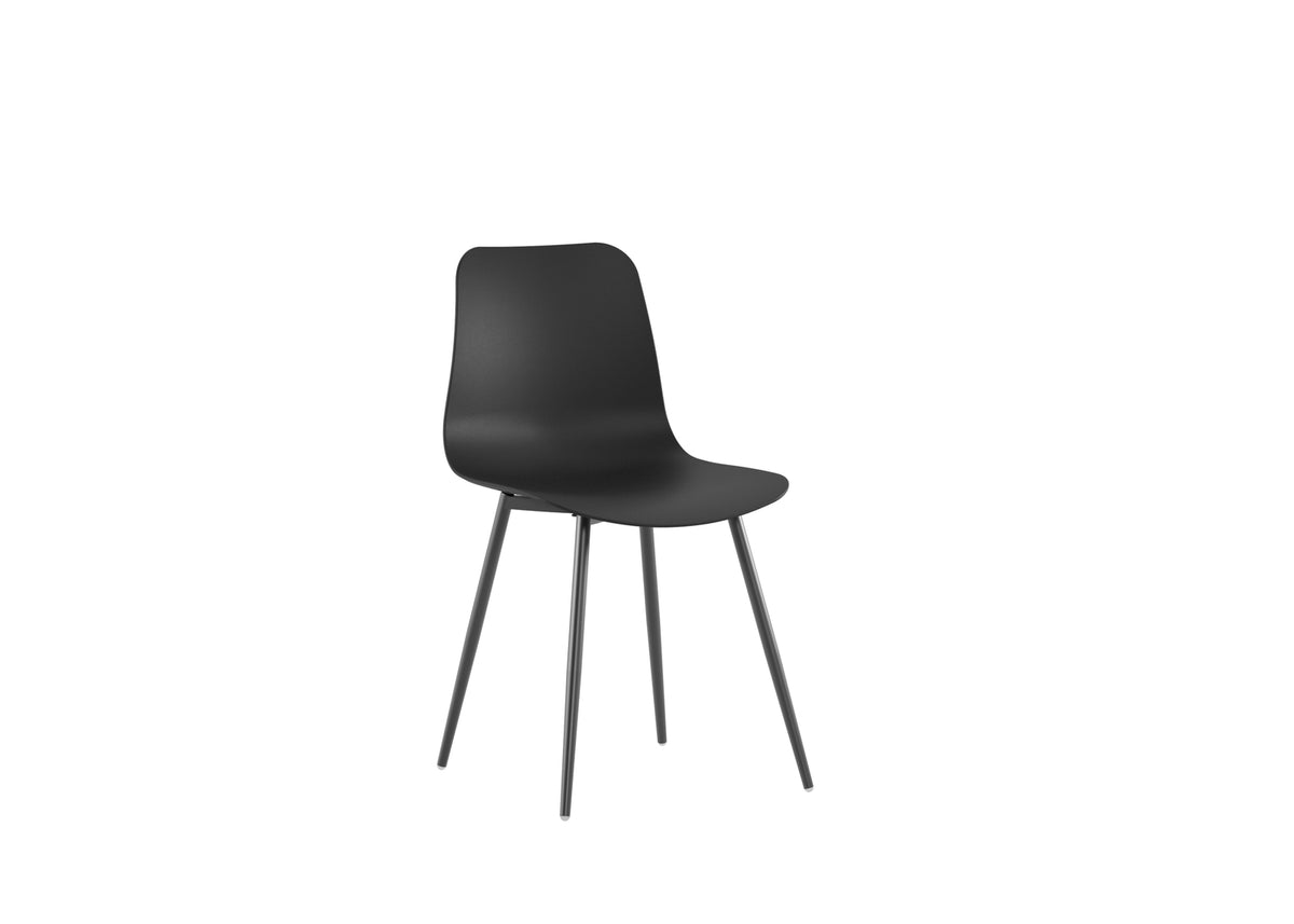Set di 4 sedie in polipropilene "Asus" con struttura in metallo verniciato cm50x58 85h