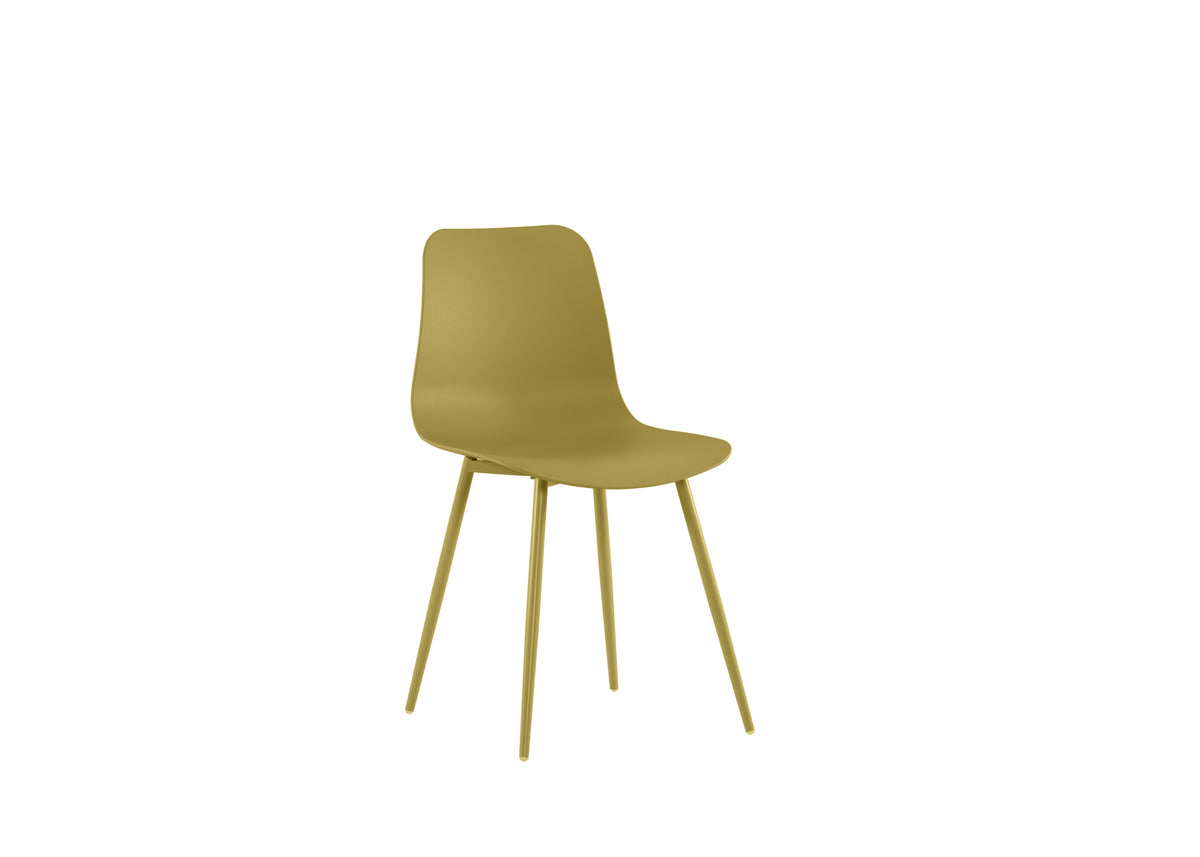 Set di 4 sedie in polipropilene "Asus" con struttura in metallo verniciato cm50x58 85h
