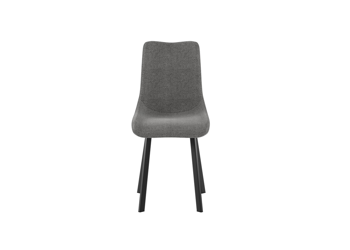 Set 4 sedie in tessuto imbottite "iris" con gambe in metallo verniciato