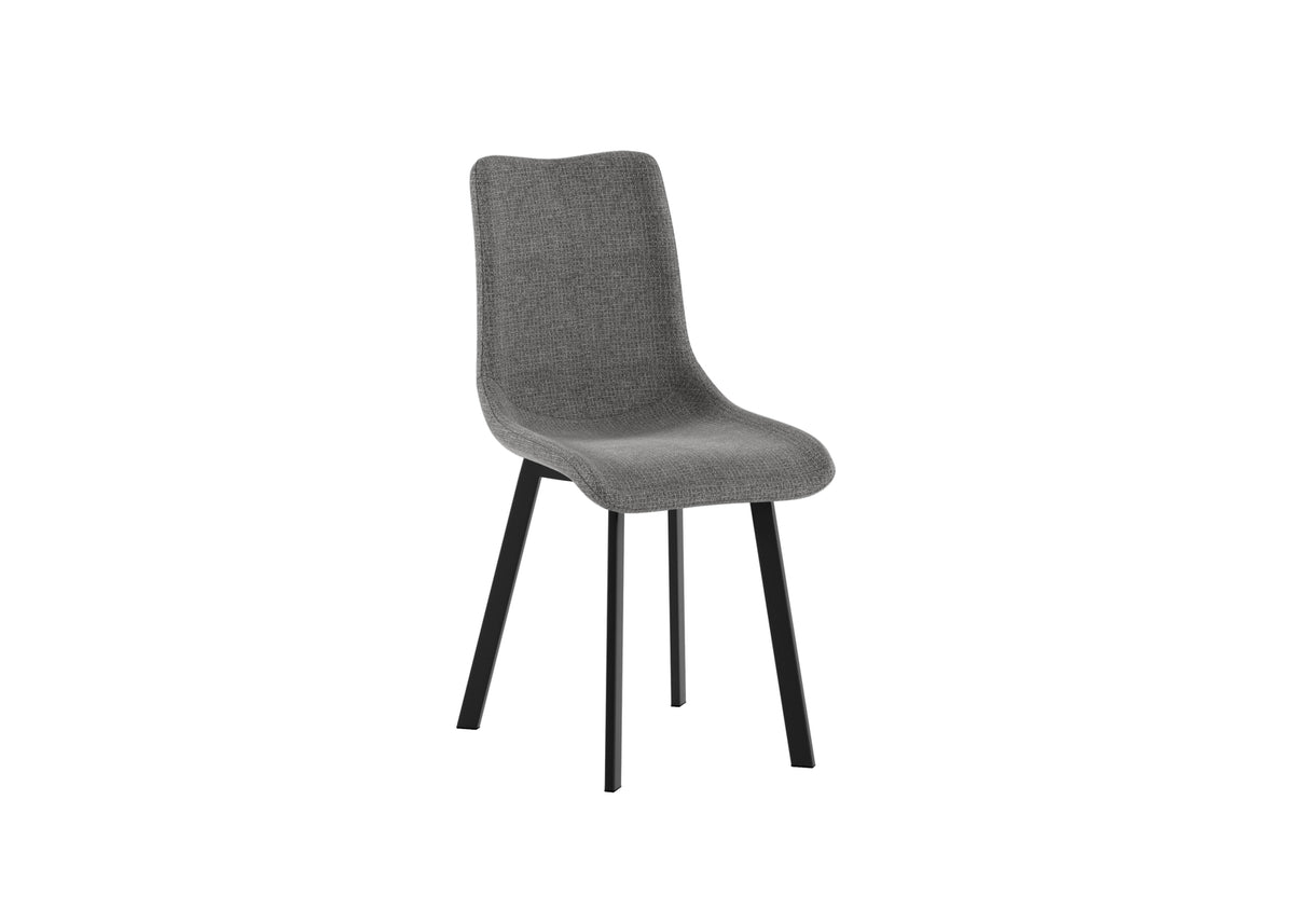 Set 4 sedie in tessuto imbottite "iris" con gambe in metallo verniciato