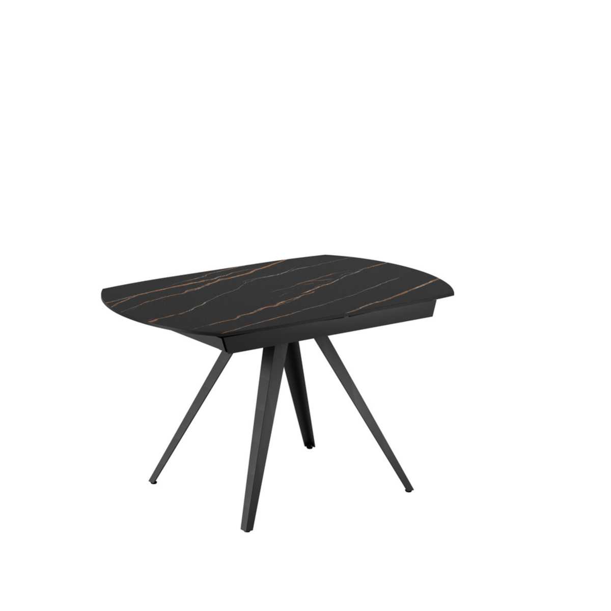 Tavolo allungabile in ceramica "Carch" con base in metallo verniciato