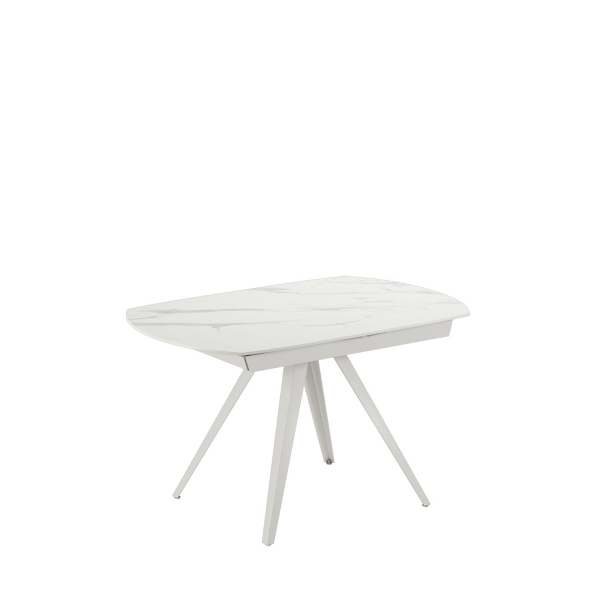 Tavolo allungabile in ceramica "Carch" con base in metallo verniciato