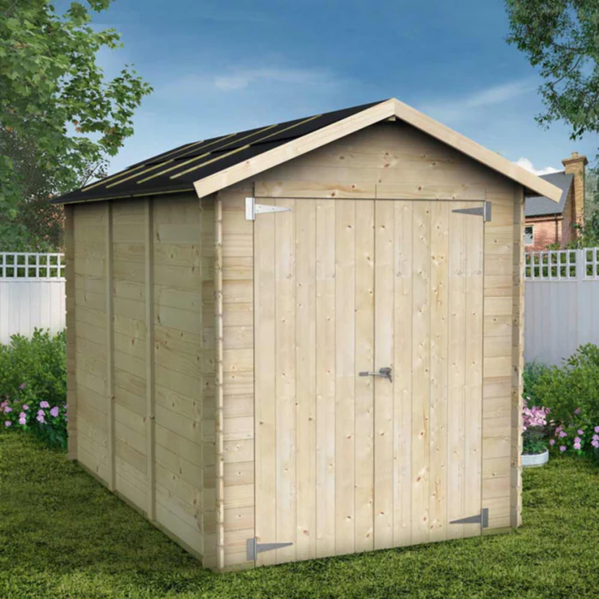 Casetta in legno da giardino "Naova" cm 178x273 192h doppia porta