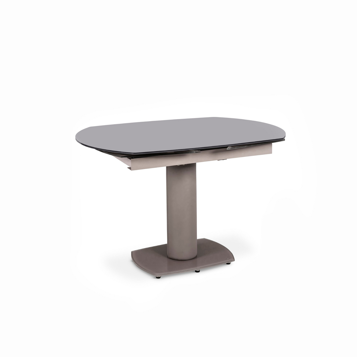 Tavolo allungabile "Bangkok" in vetro materico gambe in metallo cm 120/180x90 76h