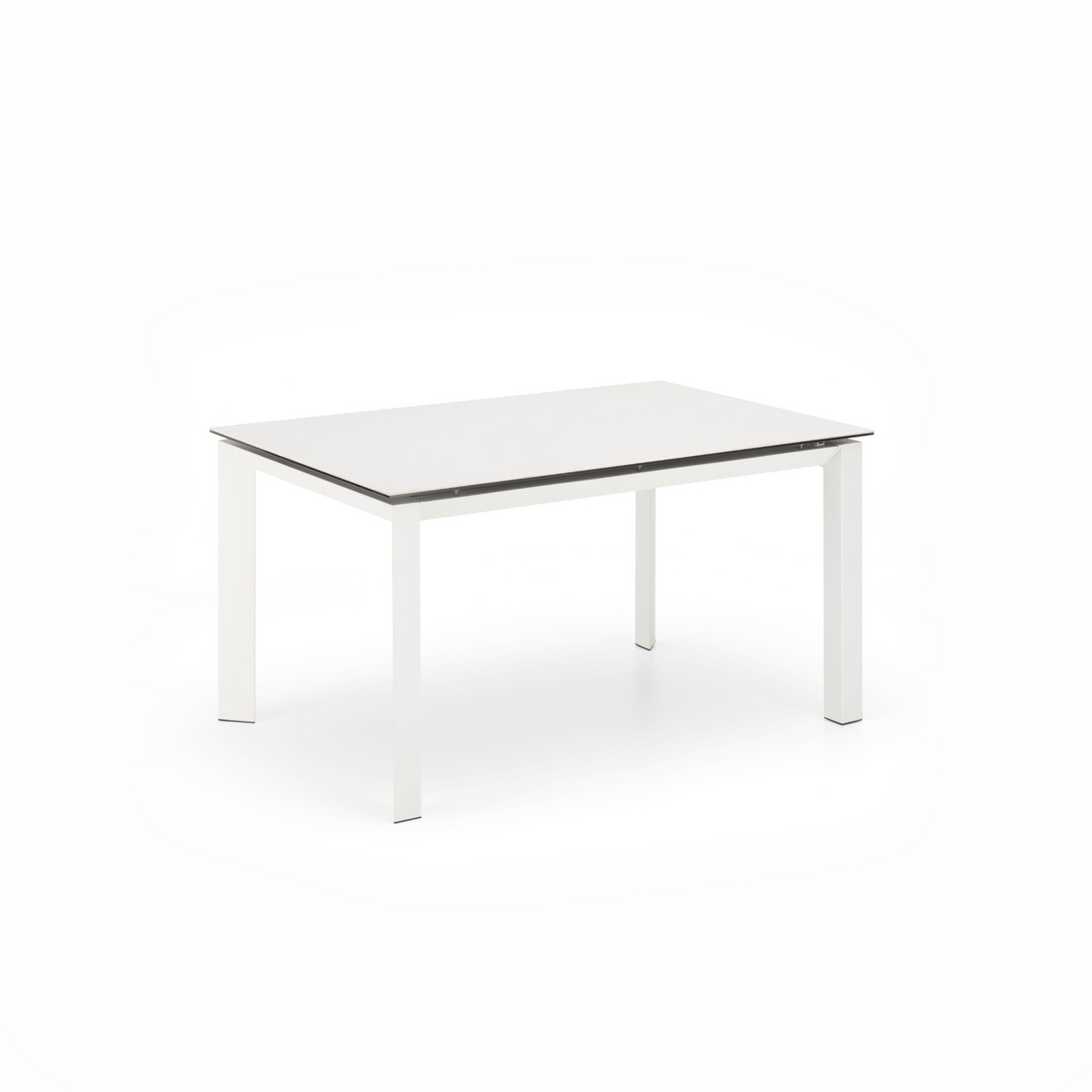 Tavolo allungabile moderno "Filo" piano in ceramica gambe in alluminio cm 140/220x90 75h