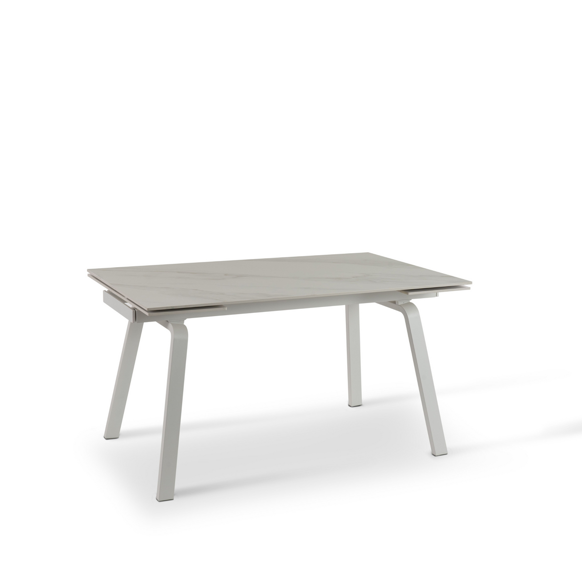 Tavolo allungabile "Zante" piano in pietra effetto marmo cm 200x80 76h