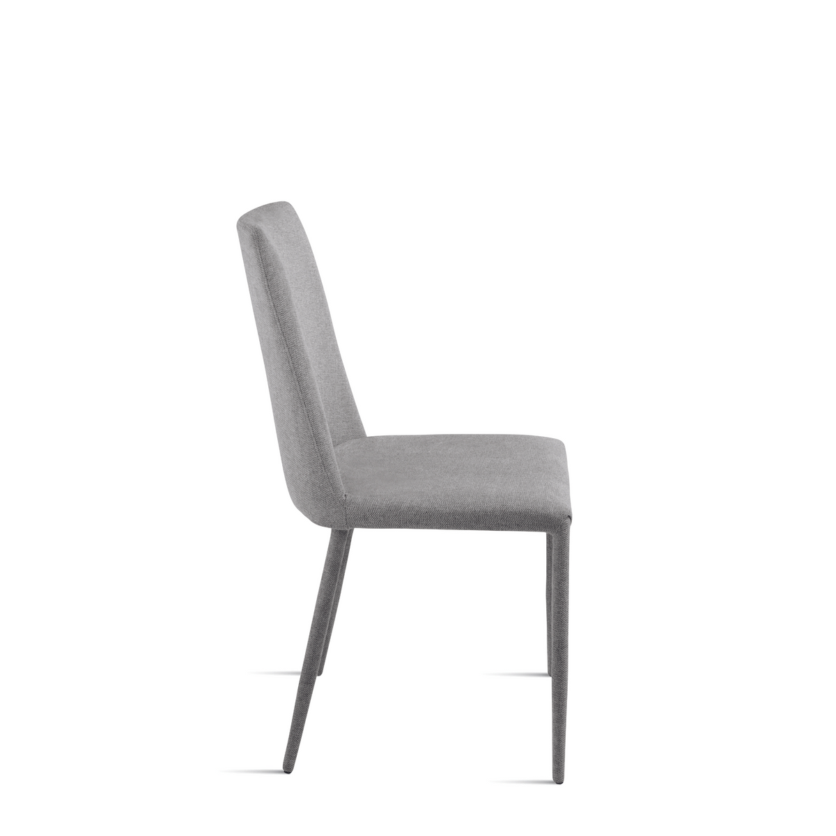 Set di sedie in tessuto imbottite "Astrin" con gambe rivestite e piedini cm 47x56 h93