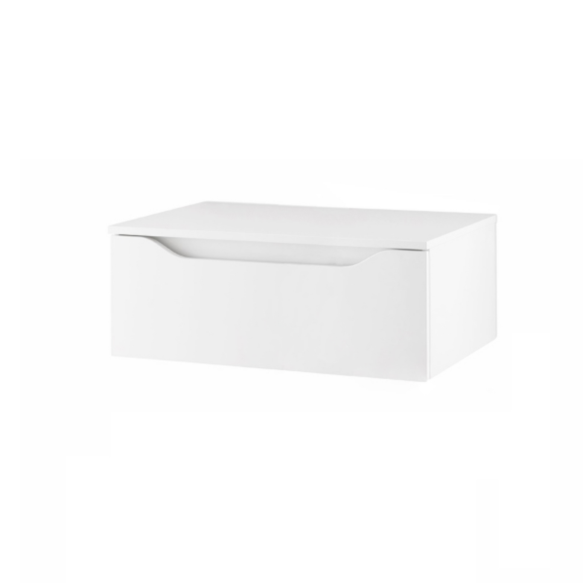 Mobile da bagno sospeso "Octavia" 2 cassetti 2 colonne lavabo da appoggio specchio Led