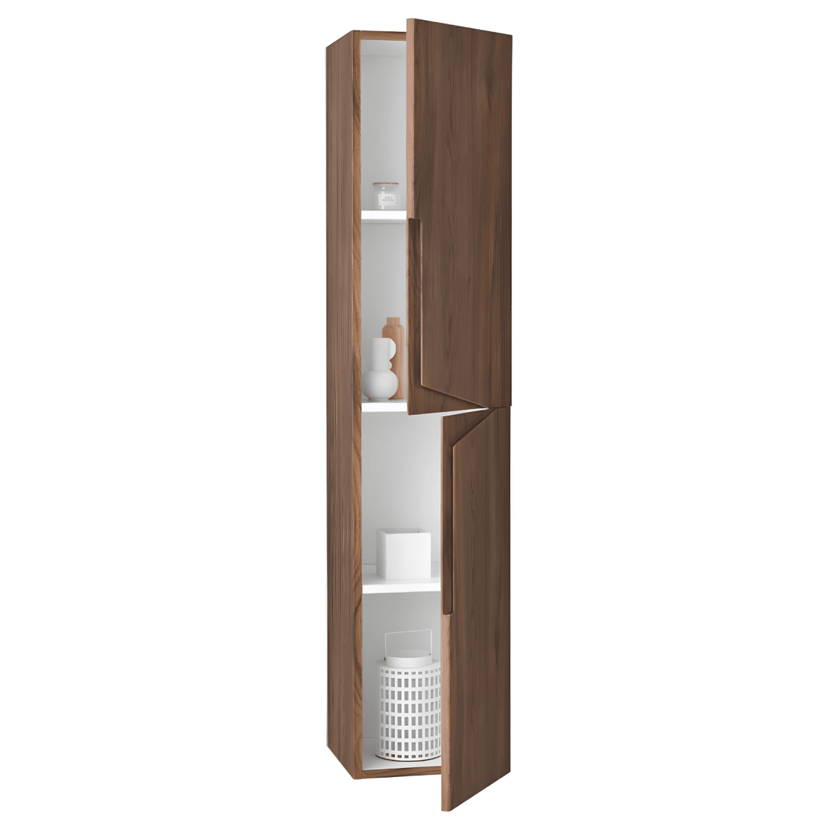 Mobile da bagno sospeso "Empire" con 2 cassetti 1 colonna lavabo e specchio Led - MondoViro