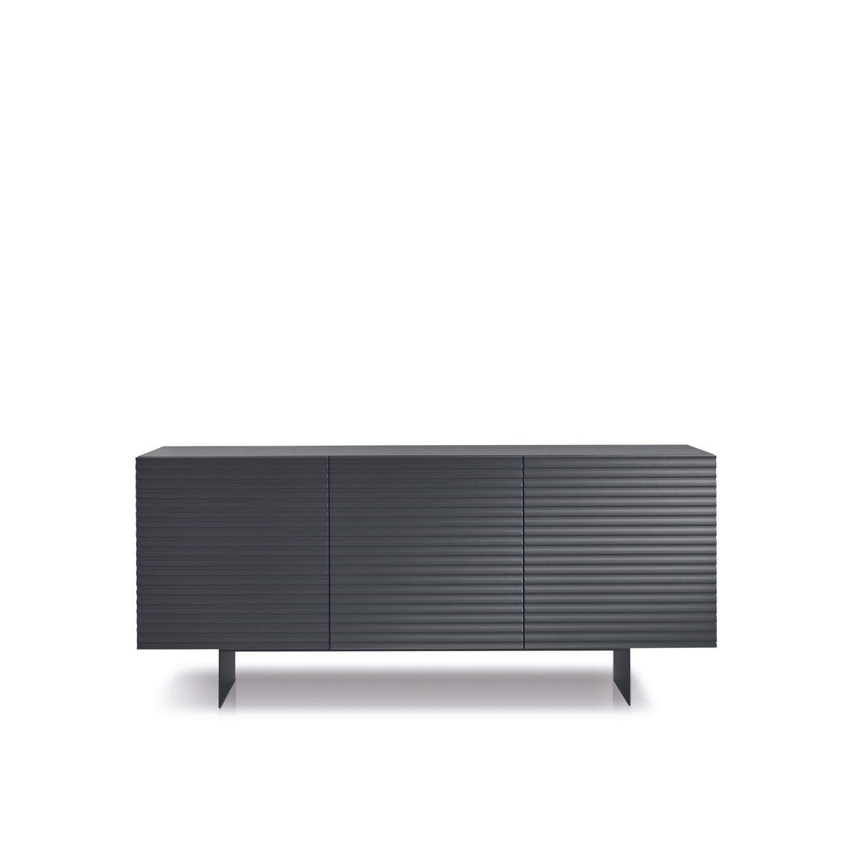 Madia 3 ante già assemblata "Nadia1" in legno laccato con due piedi in metallo verniciati cm 180x50 80h