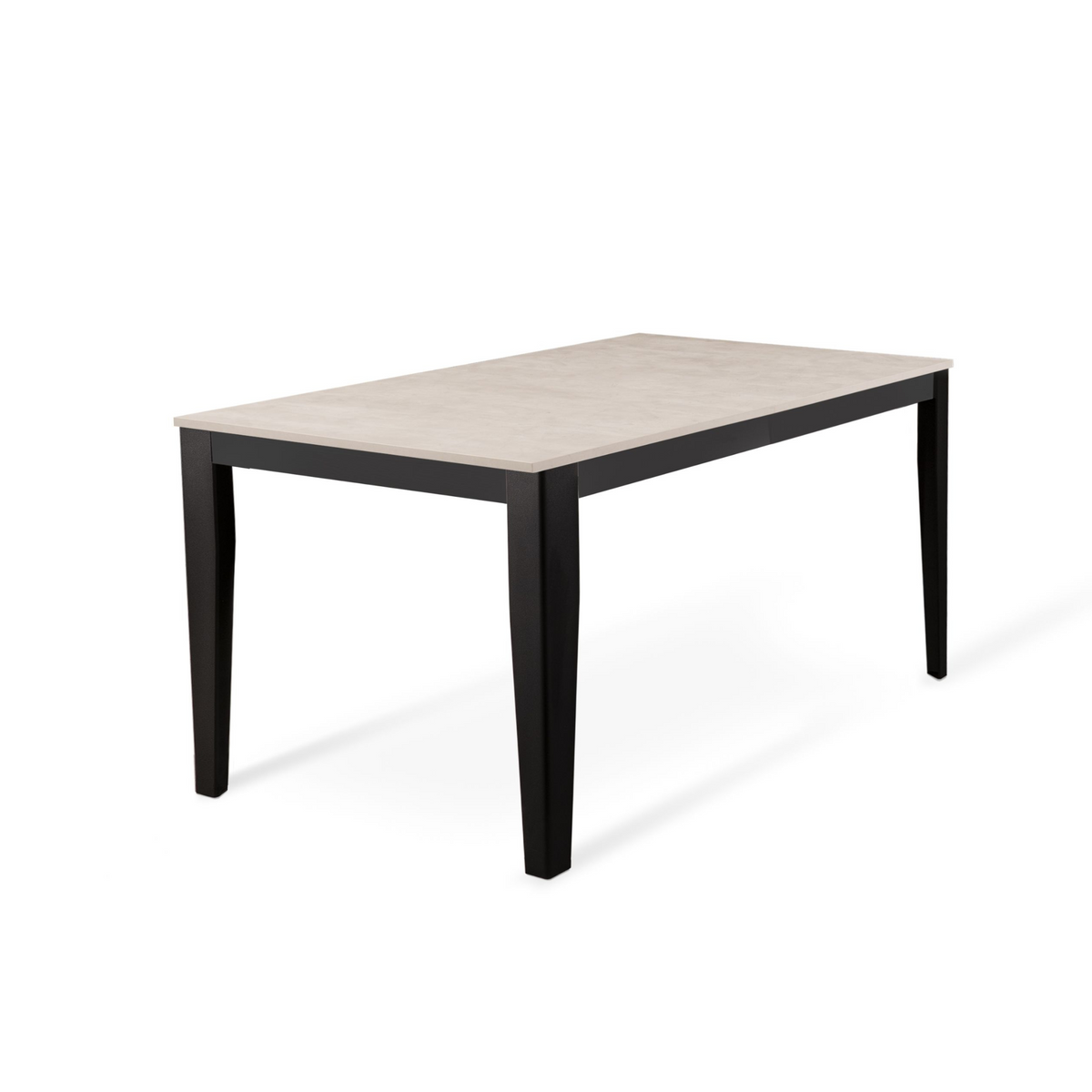 Tavolo allungabile "Blanche" piano melaminico gambe in metallo 14 posti cm 156/316x90 76h