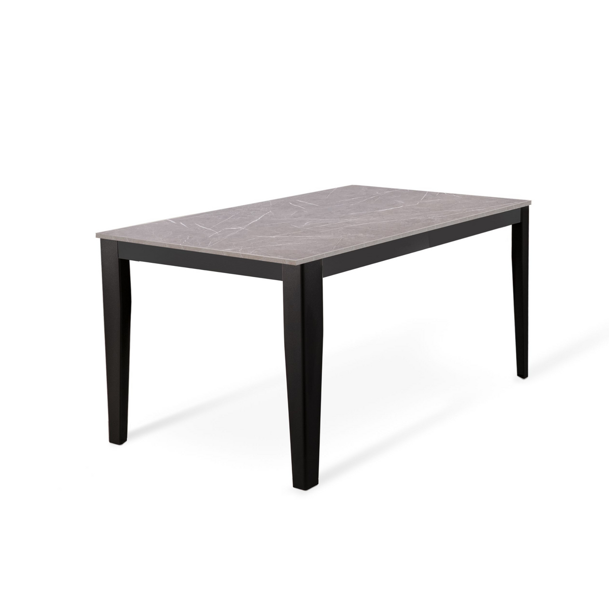 Tavolo allungabile "Blanche" piano melaminico gambe in metallo cm 130/290x80 76h