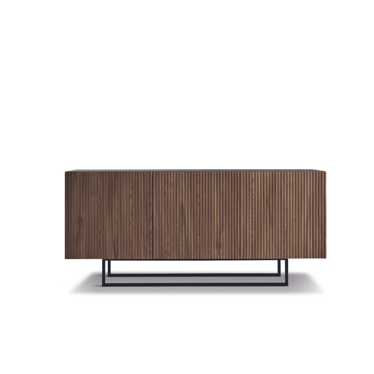 Madia moderna già assemblata "Marina1" 3 ante in legno laccato con piedini sagomati cm 180x50 80h