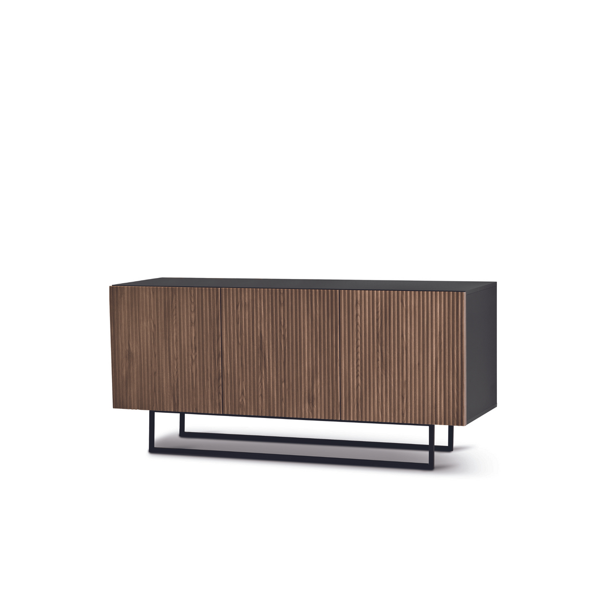 Madia moderna già assemblata "Marina1" 3 ante in legno laccato con piedini sagomati cm 180x50 80h